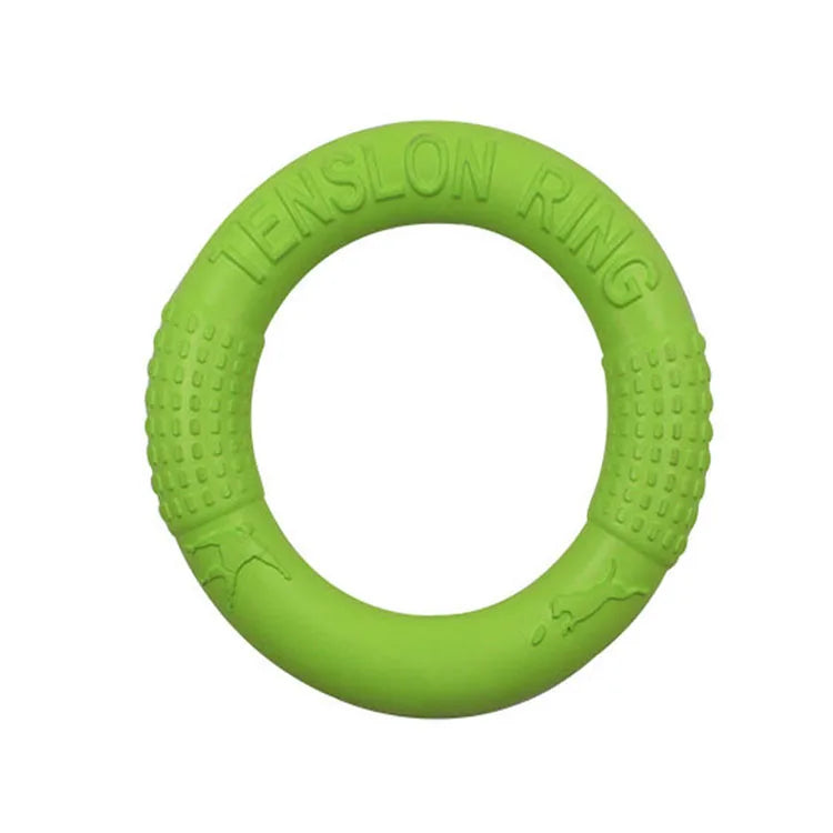 Green EVA Dog Training Ring on a white background