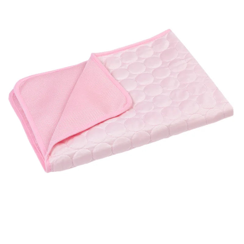 Pink Cooling Dog Mat & Pad on a white background