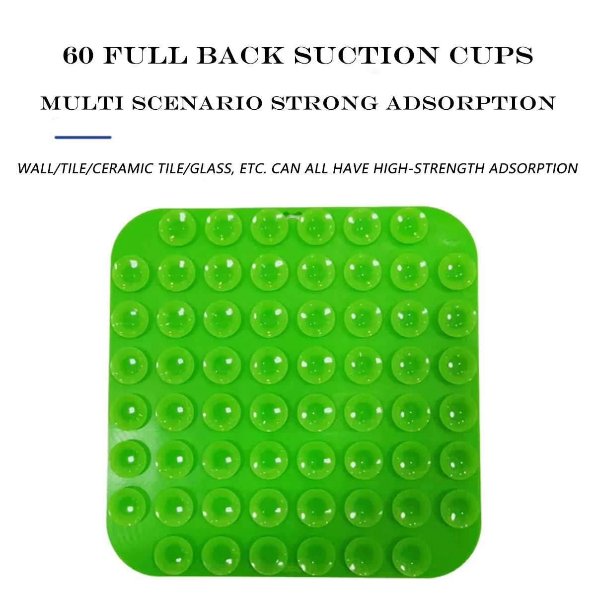 Green silicone mat with multiple suction cups on a white background