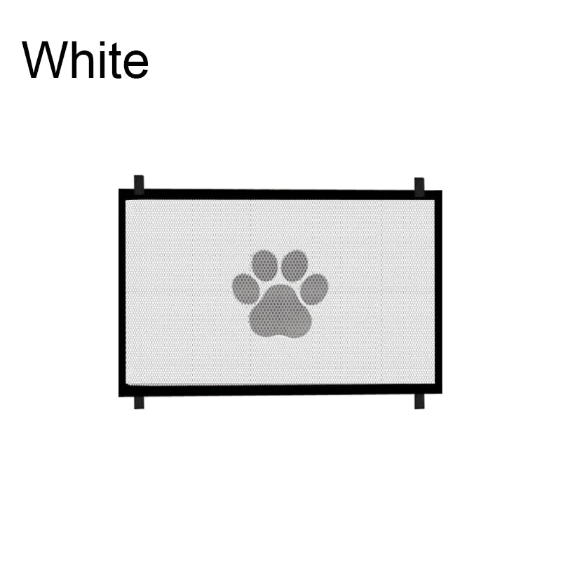 White screen with a paw print design on a white background