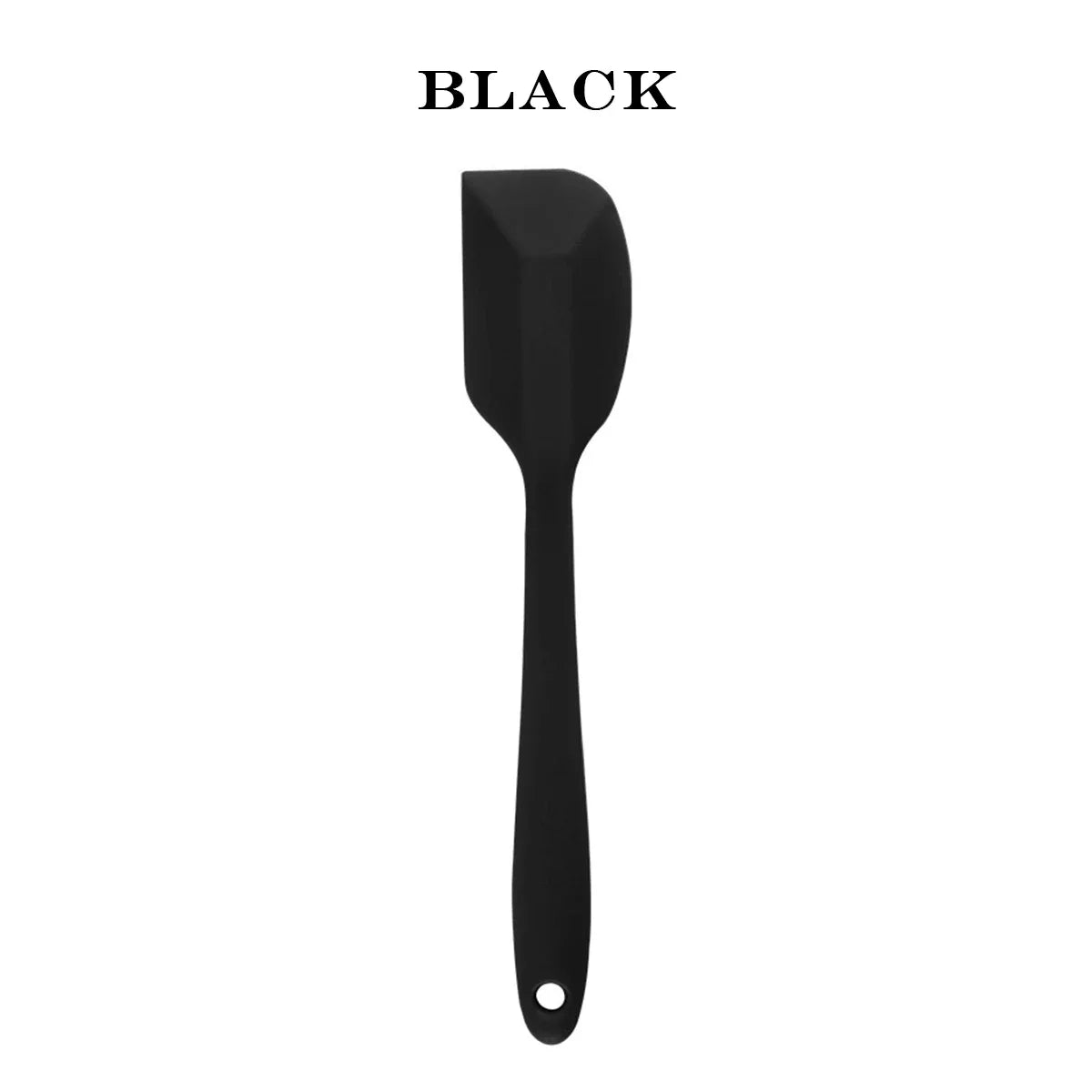 Black spatula on a white background with 'BLACK' text above it.