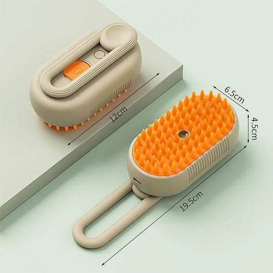 3-in-1 Pet Electric Steam Brush